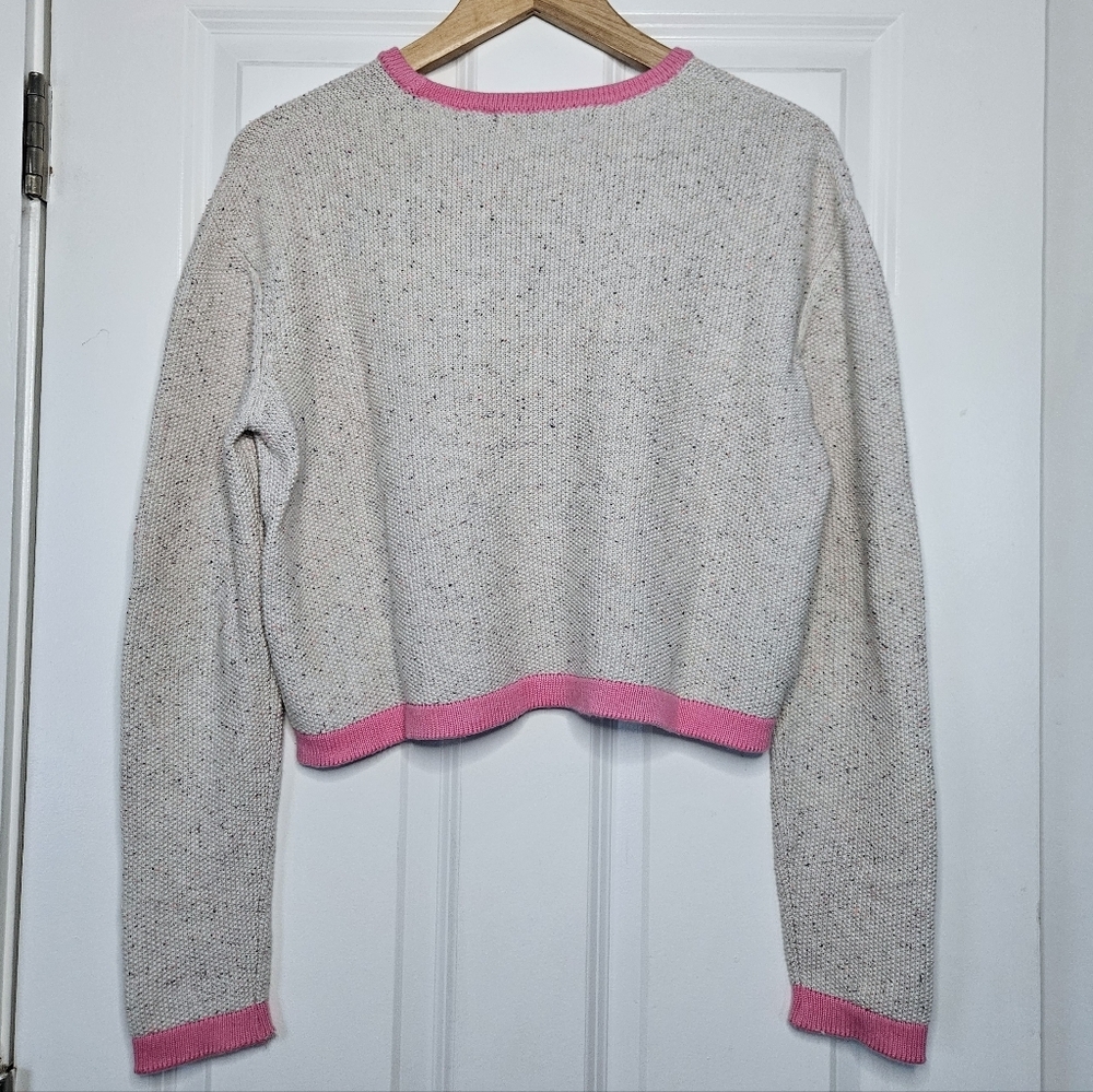 French Connection Mozart Confetti Waffle Knit Crewneck Sweater S - Picture 5 of 6